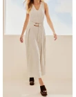 VESTIDO VISCOLINHO COM CINTO - Cru