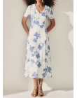 VESTIDO VISCOLINHO FLORIDO - Branco