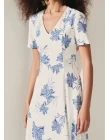 VESTIDO VISCOLINHO FLORIDO - Branco