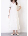 VESTIDO VISCOLINHO MIDI - Off white