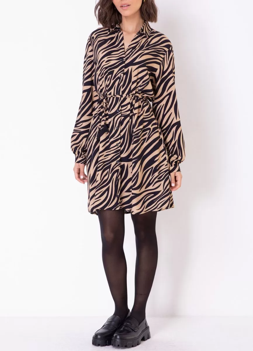 VESTIDO VISCOSE ANIMAL PRINT - Animal print