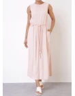 VESTIDO VISCOSE COM CINTO - Rosa