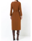 VESTIDO VISCOSE COM CINTO - Terracota