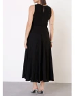 VESTIDO VISCOSE COM FAIXA AMARRAÇÃO - Preto