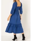 VESTIDO VISCOSE MIDI - Azul royal