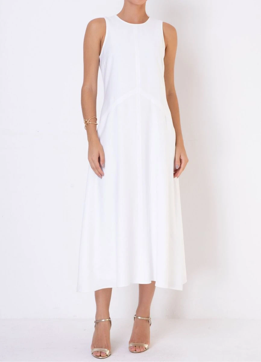 VESTIDO VISCOSE MIDI - Branco