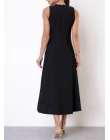 VESTIDO VISCOSE MIDI - Preto