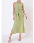 VESTIDO VISCOSE MIDI - Verde lima